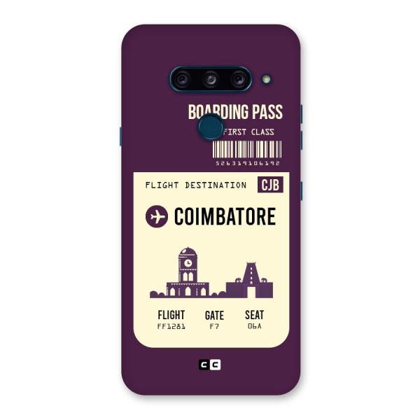 Coimbatore Boarding Pass Back Case for LG  V40 ThinQ